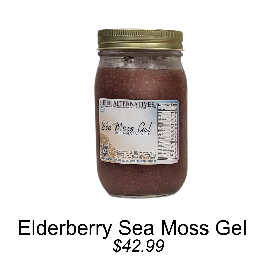 Elderberry Sea Moss Gel | St Lucia Sea Moss Gel | sheeralternatives