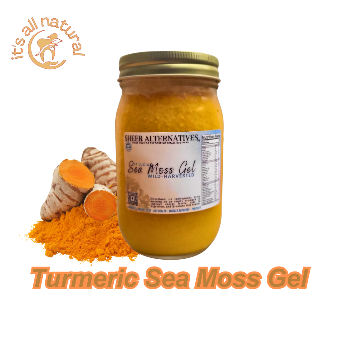 Turmeric Sea Moss Gel | Organic Sea Moss Gel | sheeralternatives