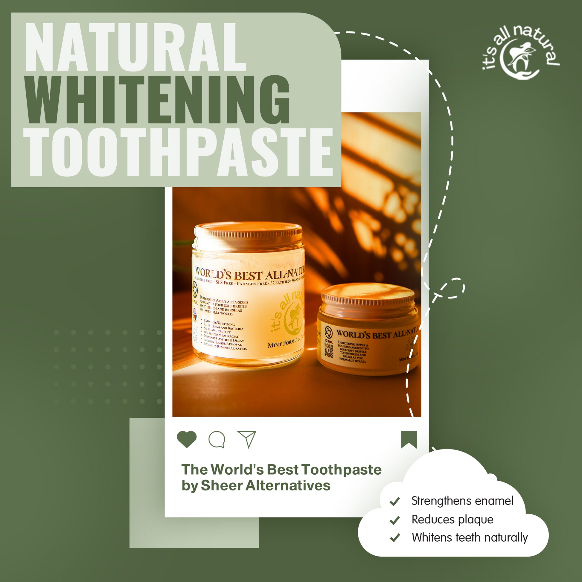 Coconut Oil Mint Toothpaste - Sheer Alternatives